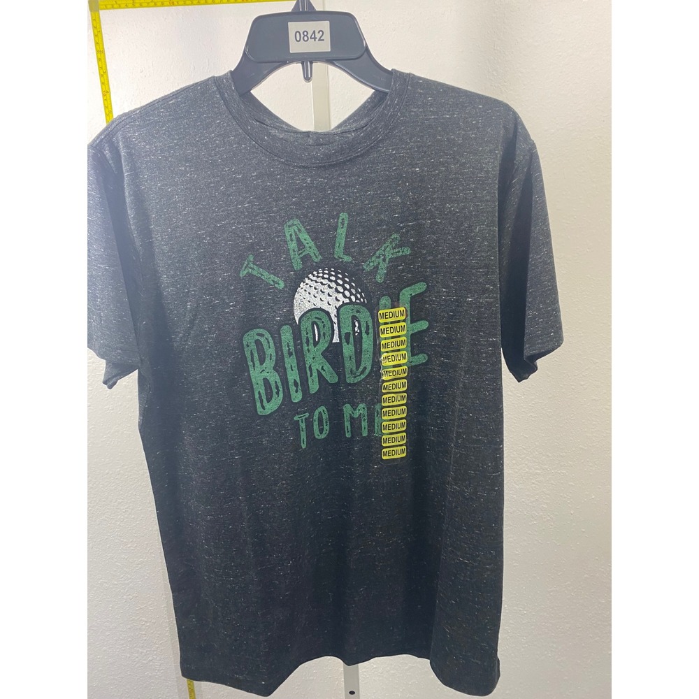 State of Mine Men Talk Birdie To Me Golf Graphic T-Shirt Charcoal Heather Medium